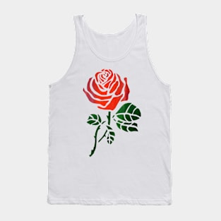 Rose Red Roses Printed Tank Top